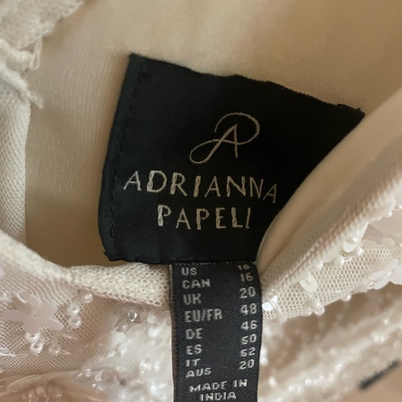 ADRIANNA PAPELL Beaded Cocktail Dress Ivory/Pearl New with Tags! - Picture 6 of 8